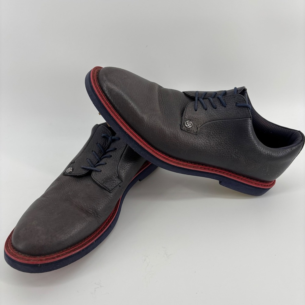 G/FORE Gallivanter Mens Size 10 Patriot Navy Leather Spikeless Golf Shoes Preppy